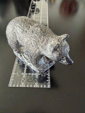Vintage Wolf Original Bear Sculpture In Soapstone - Canada